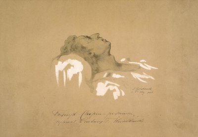 Fryderyk Chopin on His Deathbed by Teofil Kwiatkowski